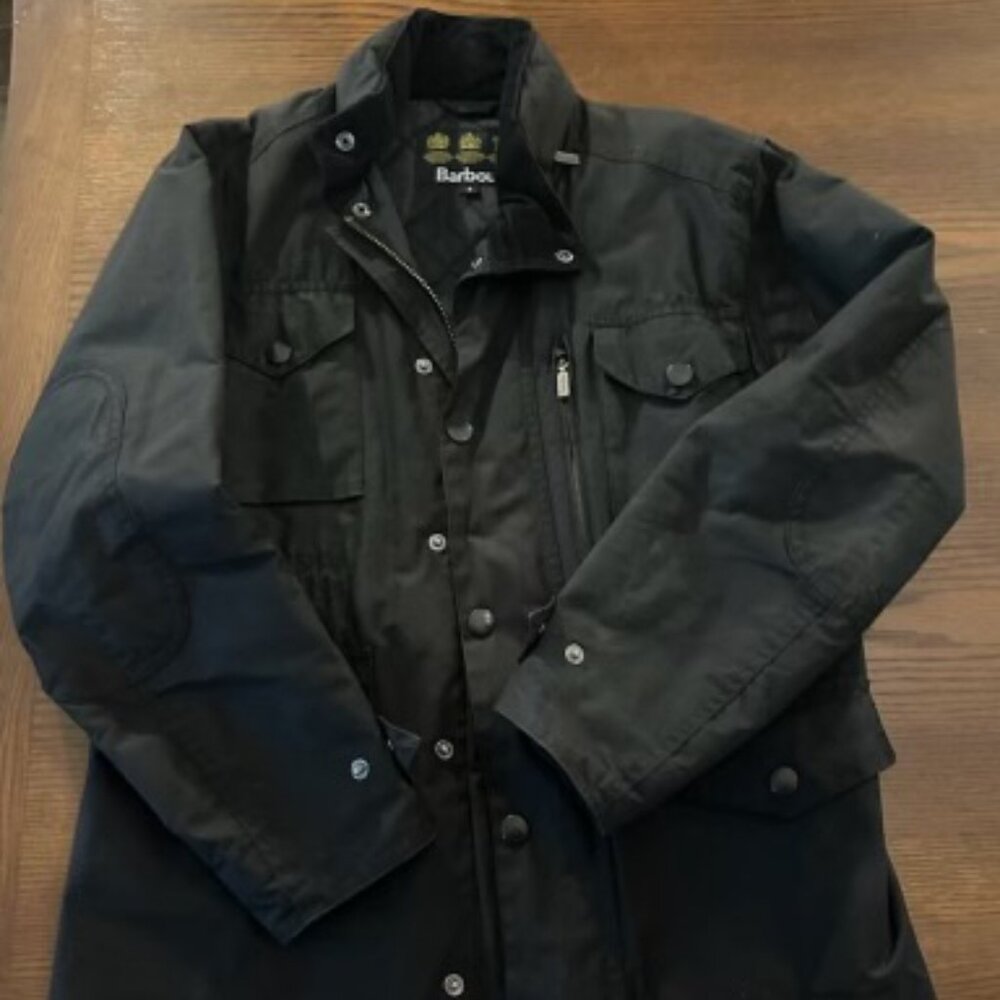 Black Barbour Sapper Waxed Jacket - image 4
